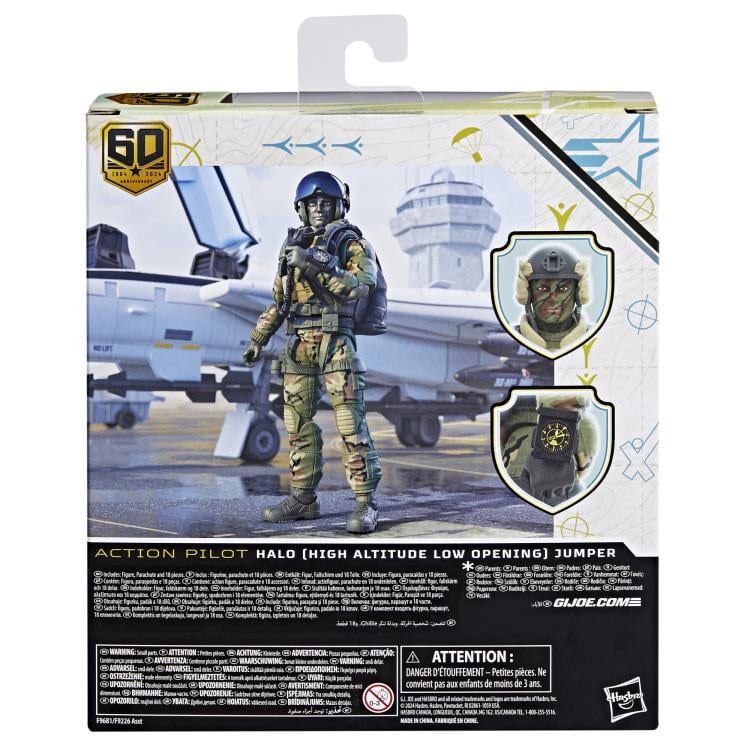 G.I. Joe 60th Anniversary Classified Series Action Pilot Halo Jumper Action Figure